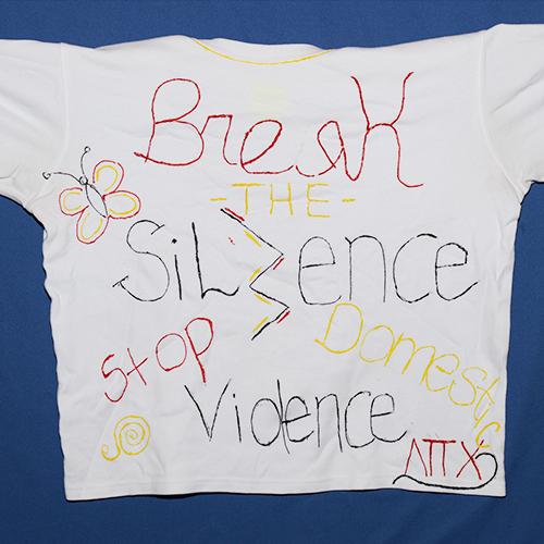 Break the silence, stop domestic violence.