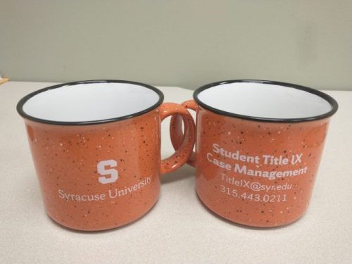 Large stoneware soup mugs.